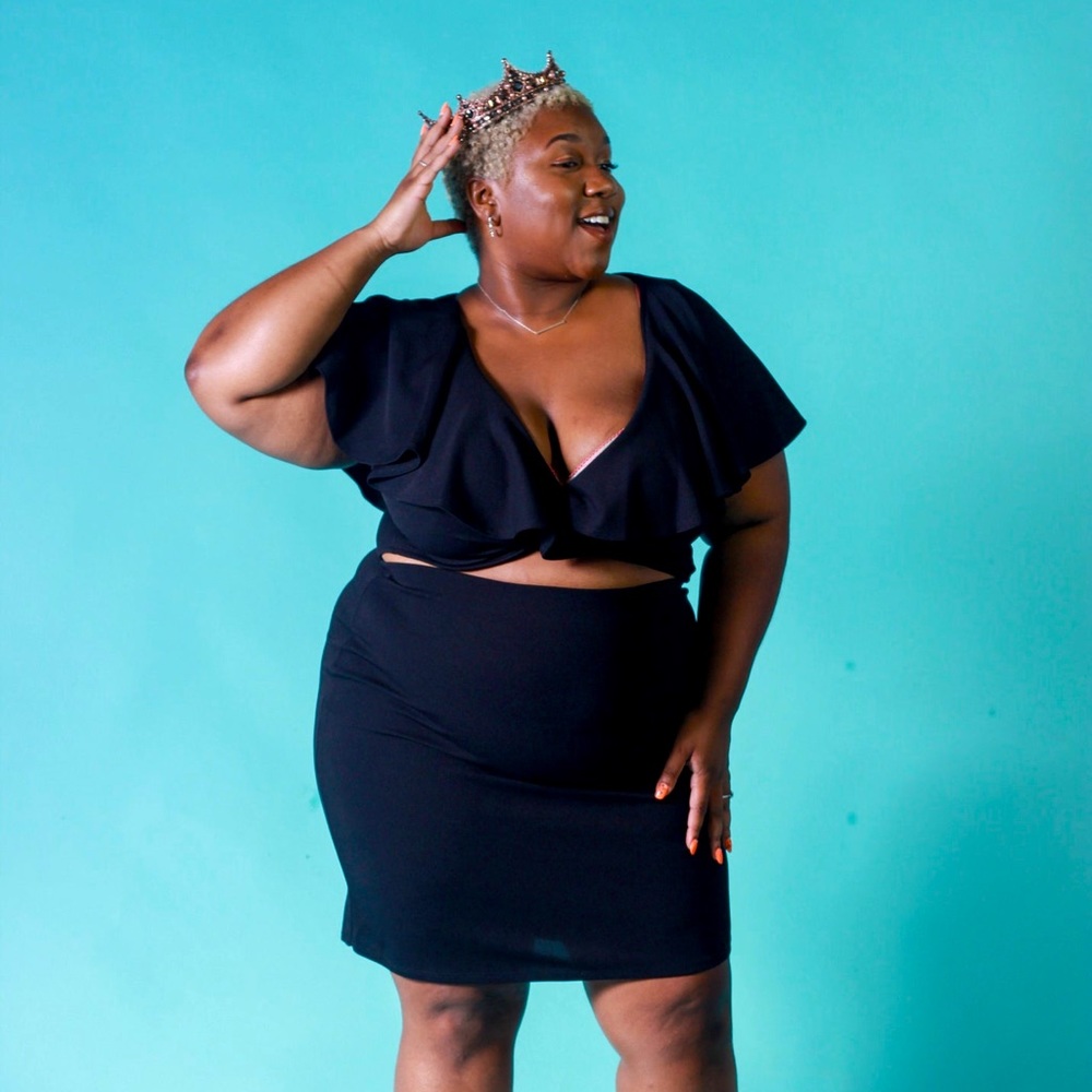 Plus Size Flowy Crop Top